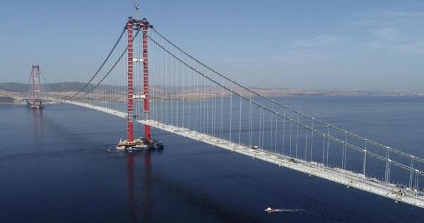 Самый длинный подвесной мост «Чанаккале 1915» получил европейскую награду