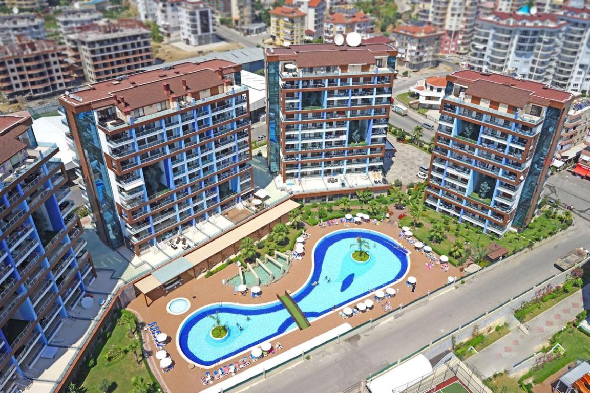Трехкомнатные меблированные апартаменты площадью 120 м2 в элитном комплексе района Джикджилли - Фото 1