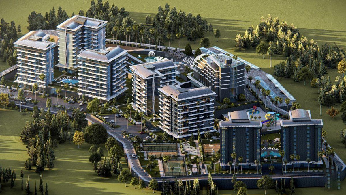 Новый масштабный проект современного жилого комплекса в окружении хвойного леса в 900 метрах от пляжа Инджекум 
