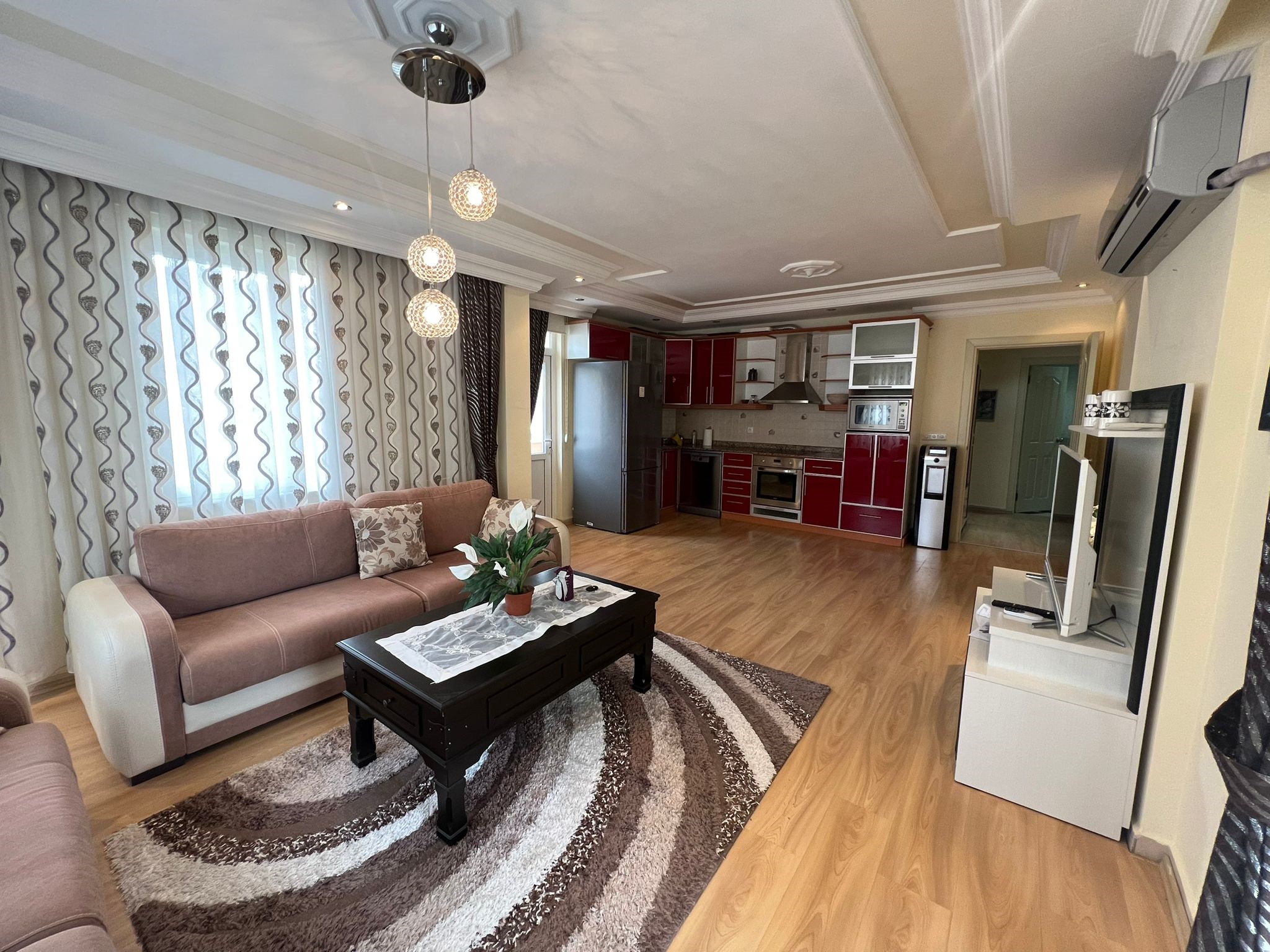 Стильные трехкомнатные мебелированные апартаменты в Турции, в Алании (Махмутлар) - Фото 13