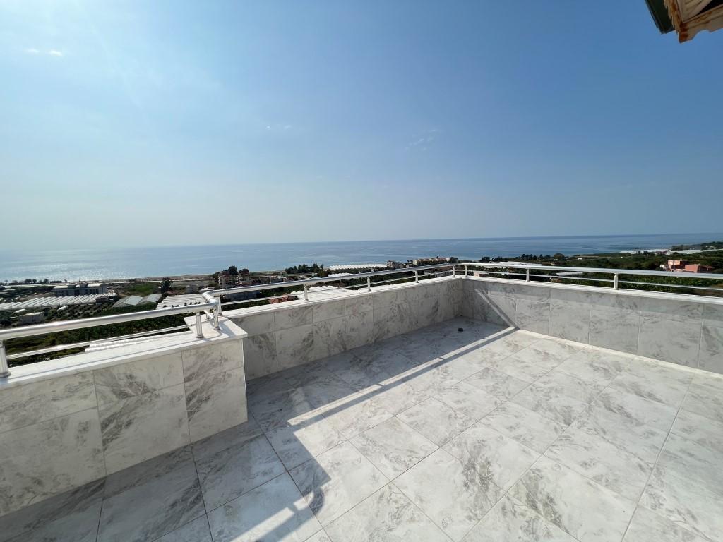 Меблированный пентхаус 4+1 с тремя террасами и видом на море в Демирташ Алания - Фото 19