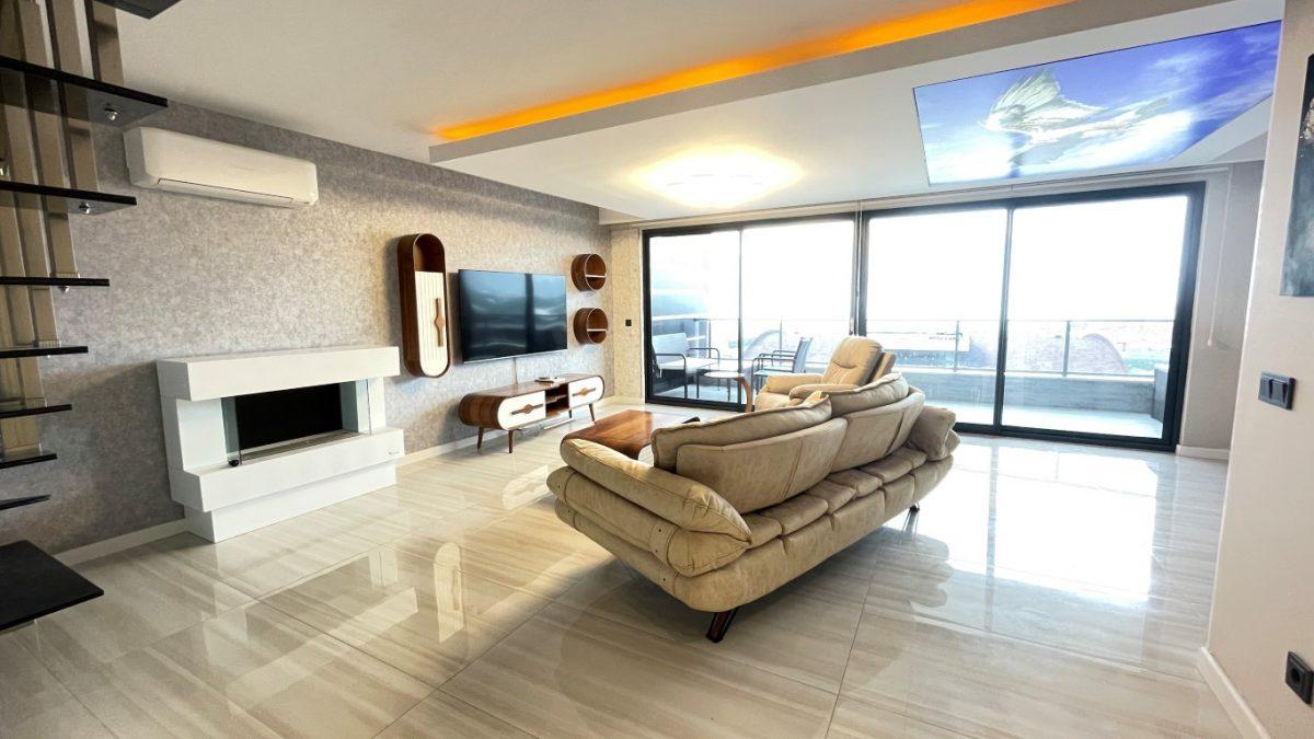 Апартаменты планировкой 2+1 (с мебелью) и прямым видом на море в Каргыджак, Алания - Фото 9