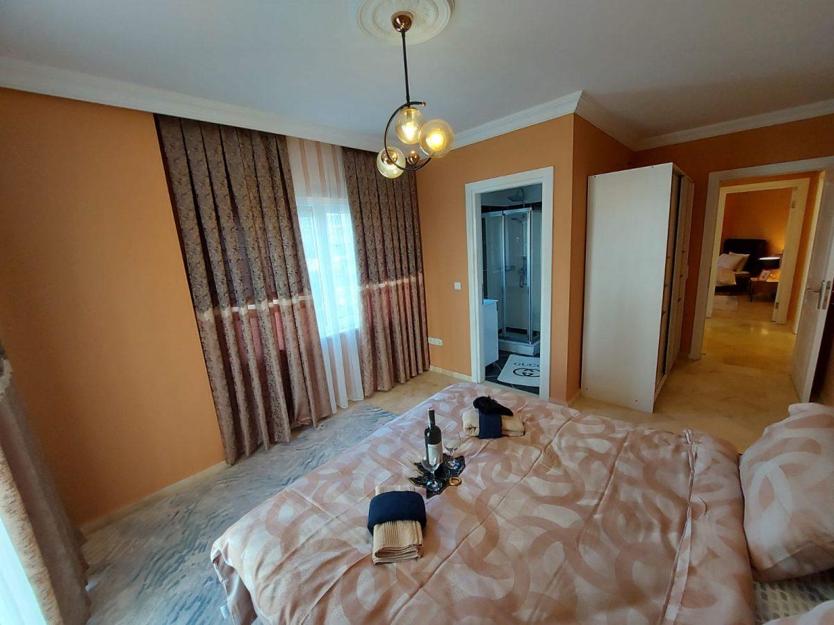 Трехкомнатные меблированные апартаменты площадью 110 м2 в Алании, Махмутлар - Фото 15