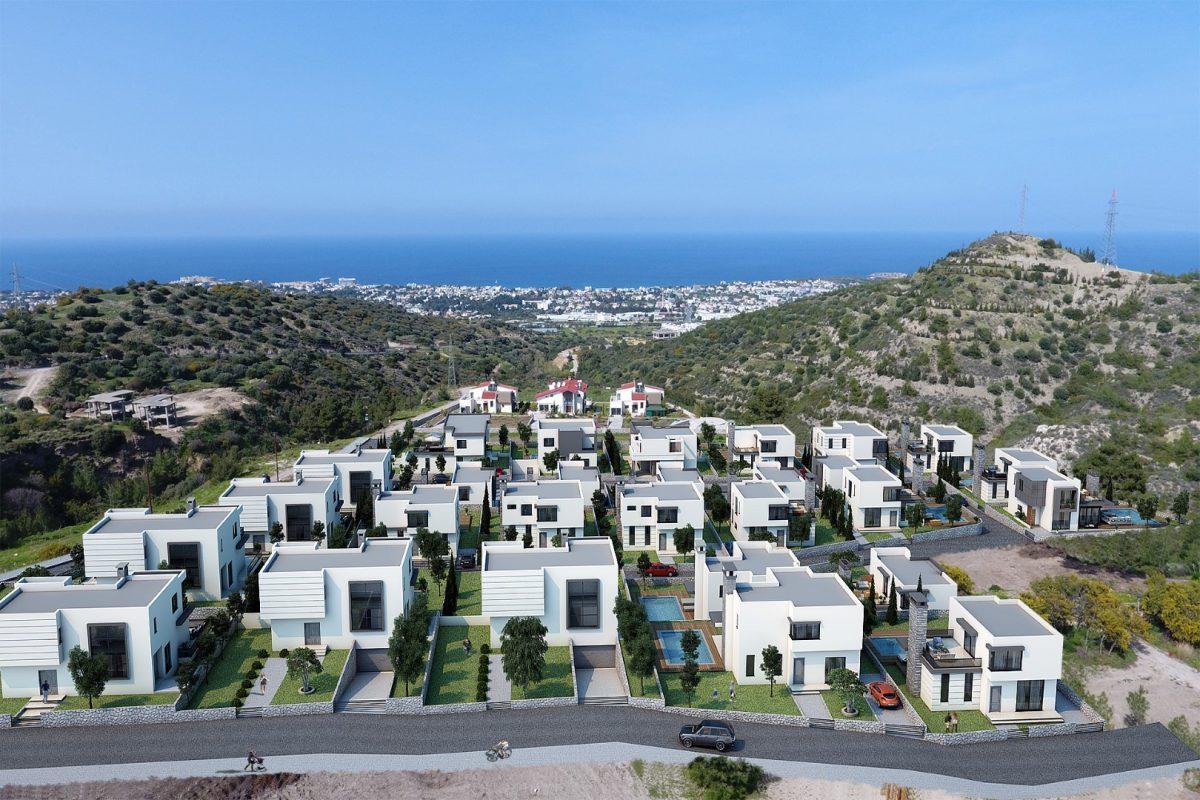 Новый светлый проект с красивым видом на Кипре 