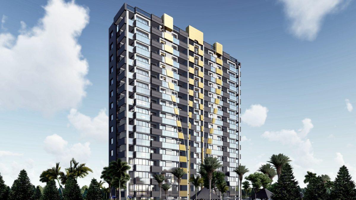 Новый жилой комплекс с апартаментами планировкой 1+1 в районе  Мезитли 