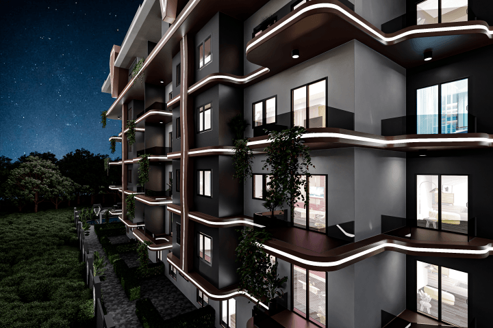 Новый жилой комплекс в Газипаше, с апартаментами планировкой 1+1 и 3+1 - Фото 4
