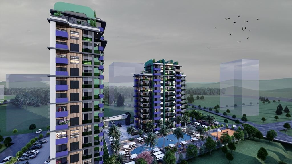 Новый высотный жилой комплекс в Мерсине с апартаментами планировкой 2+1 - Фото 3