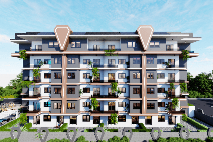 Новый жилой комплекс в Газипаше, с апартаментами планировкой 1+1 и 3+1 - Фото 1