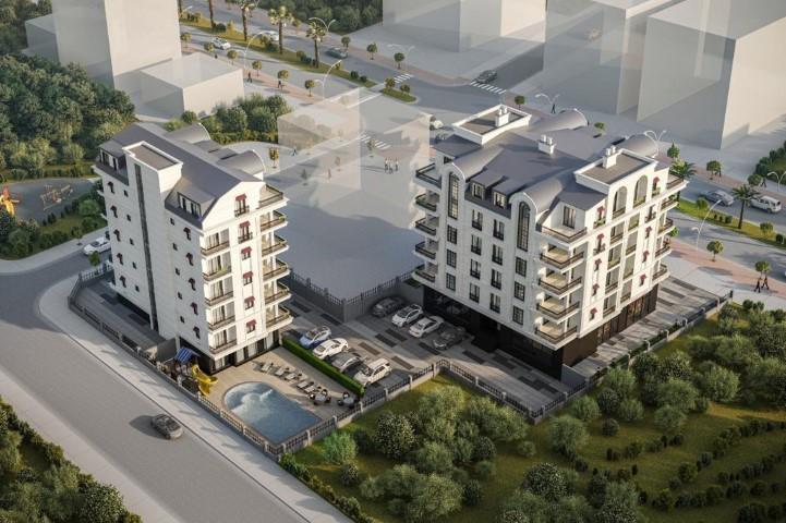 Новый, светлый жилой комплекс в городе Газипаша, площадь от 103 до 212 м2