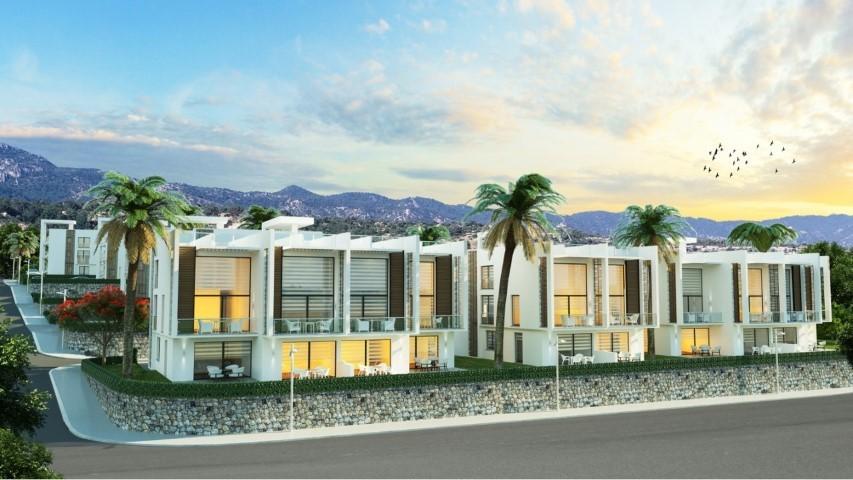 Проект современного жилого комплекса на Северном Кипре в районе Эсентепе, апартаменты планировкой 2+1