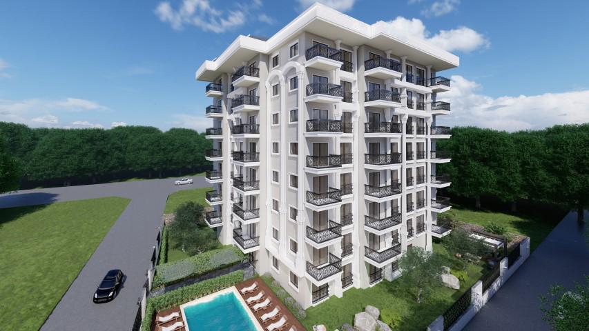 Новый проект на стадии строительства в районе Демирташ, апартаменты планировкой 1+1, 2+1, 3+1