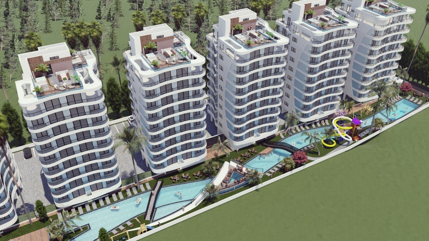 Новый высотный жилой комплекс на Северном Кипре, с апартаментами планировкой 2+1 и 3+1 , район Татлису - Фото 2
