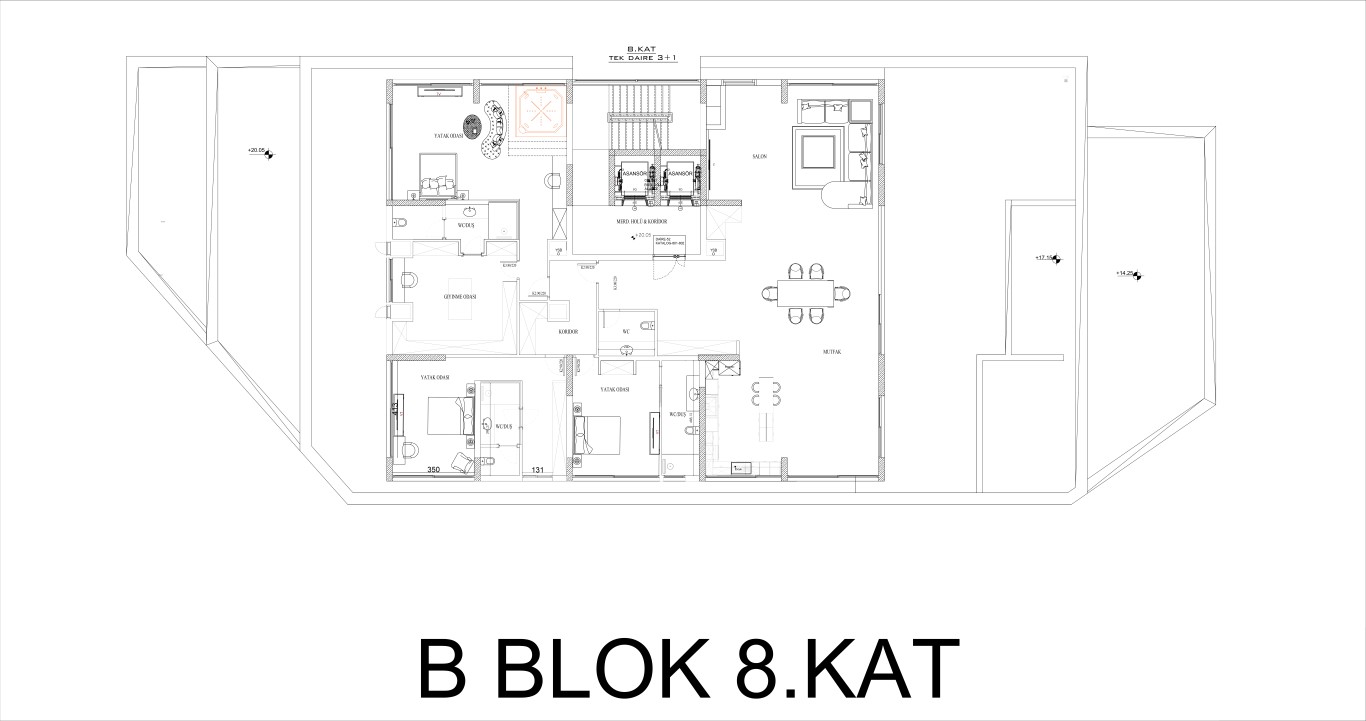 Проект в современном стиле с апартаментами планировкой 1+1, 2+1 и 3+1, Кирения - Фото 29