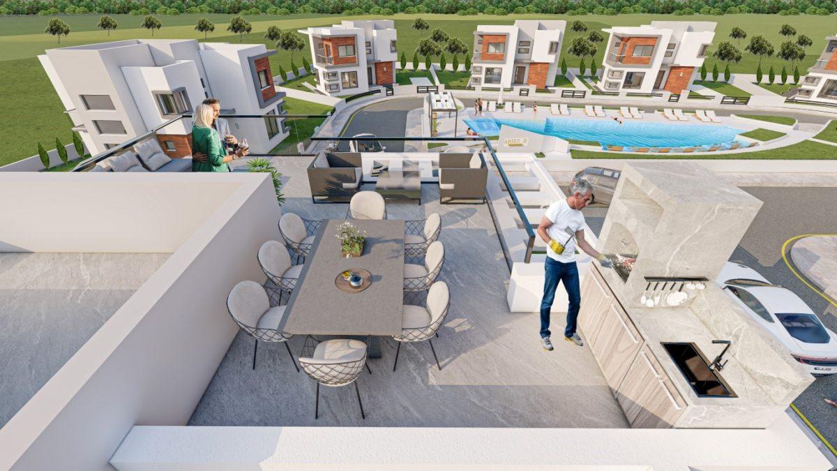 Проект новых вилл на Северном Кипре c апартаментами планировкой 3+1 площадью 195 м2, район Искеле - Фото 13