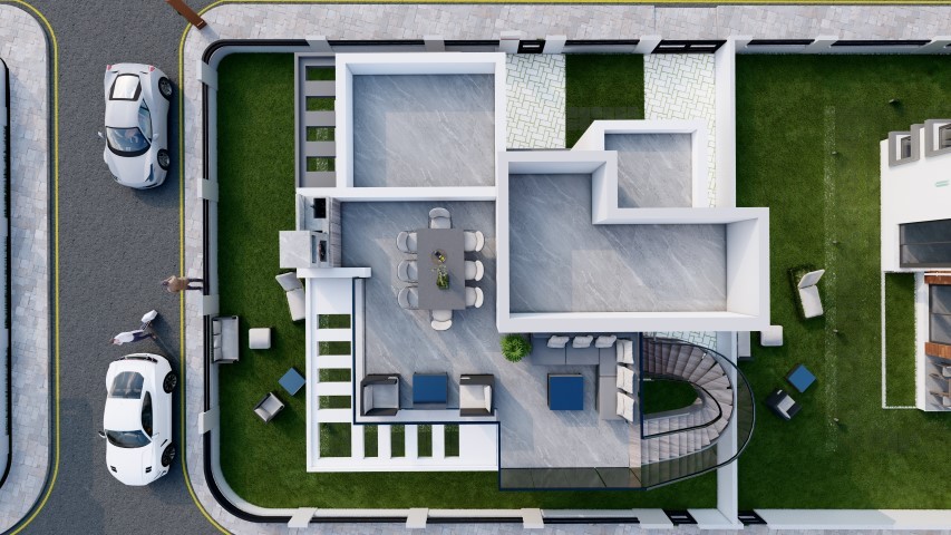 Проект новых вилл на Северном Кипре c апартаментами планировкой 3+1 площадью 195 м2, район Искеле - Фото 19