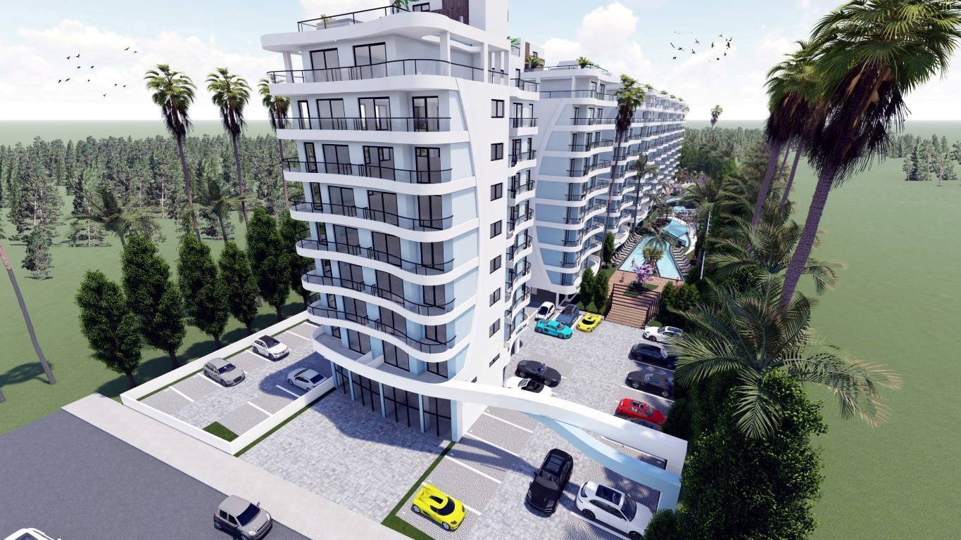 Новый высотный жилой комплекс на Северном Кипре, с апартаментами планировкой 2+1 и 3+1 , район Татлису - Фото 10