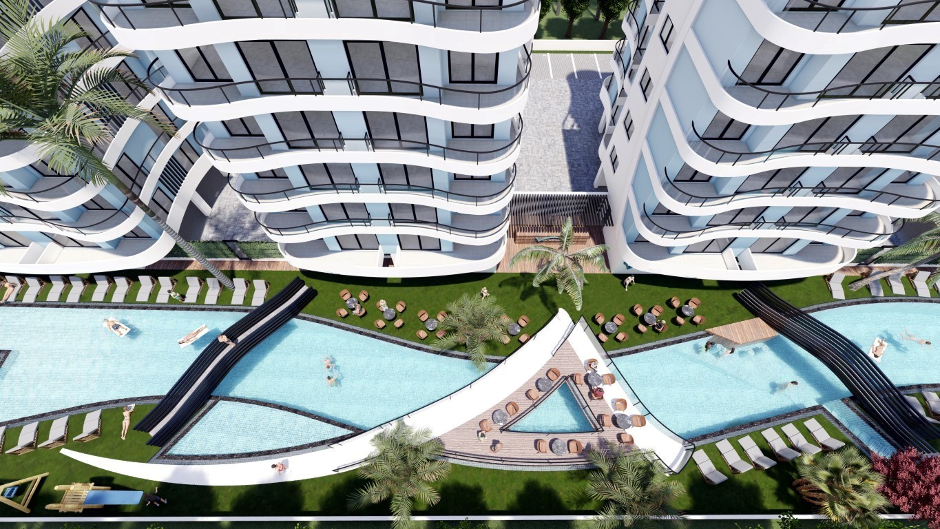 Новый высотный жилой комплекс на Северном Кипре, с апартаментами планировкой 2+1 и 3+1 , район Татлису - Фото 14