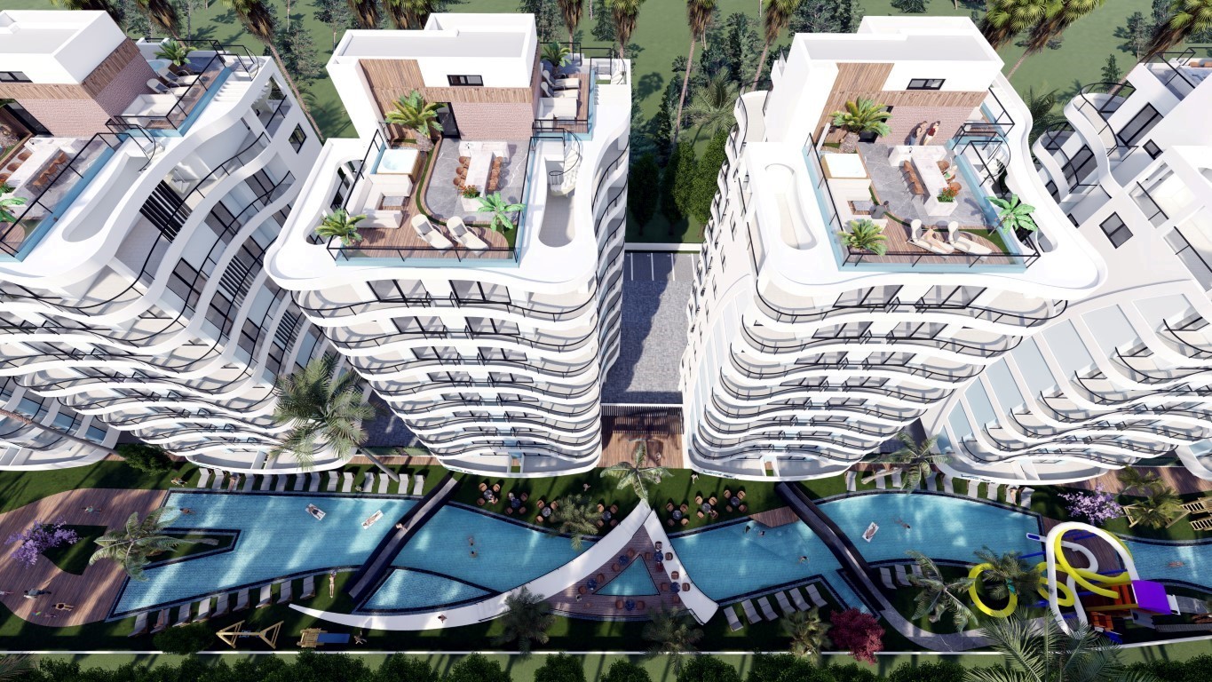 Новый высотный жилой комплекс на Северном Кипре, с апартаментами планировкой 2+1 и 3+1 , район Татлису - Фото 8