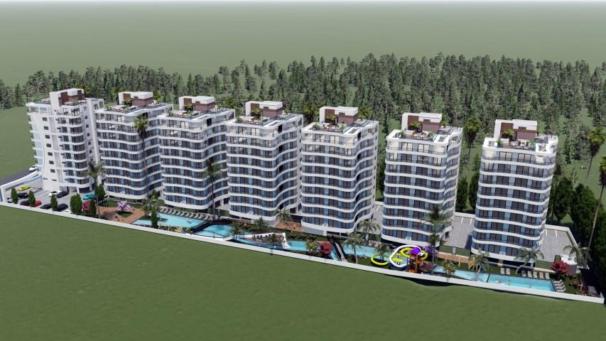 Новый высотный жилой комплекс на Северном Кипре, с апартаментами планировкой 2+1 и 3+1 , район Татлису