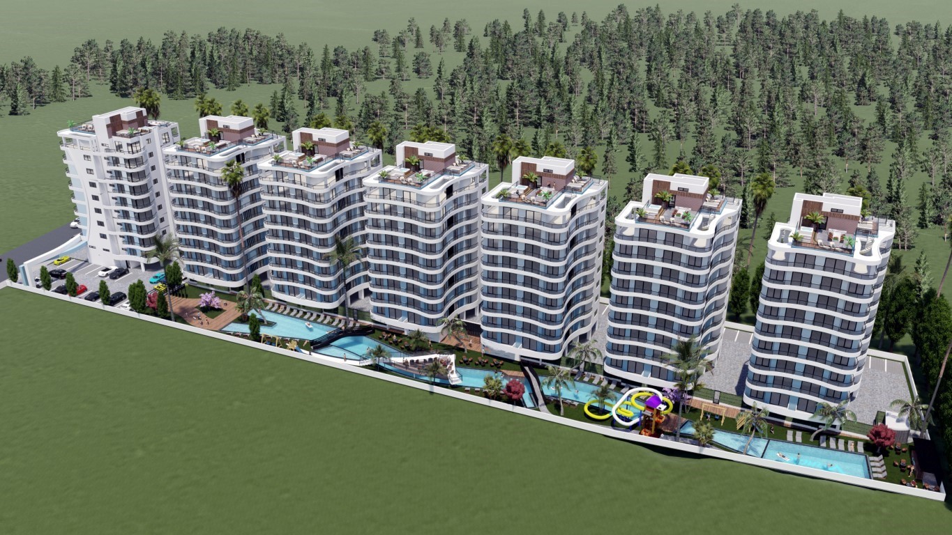Новый высотный жилой комплекс на Северном Кипре, с апартаментами планировкой 2+1 и 3+1 , район Татлису - Фото 1