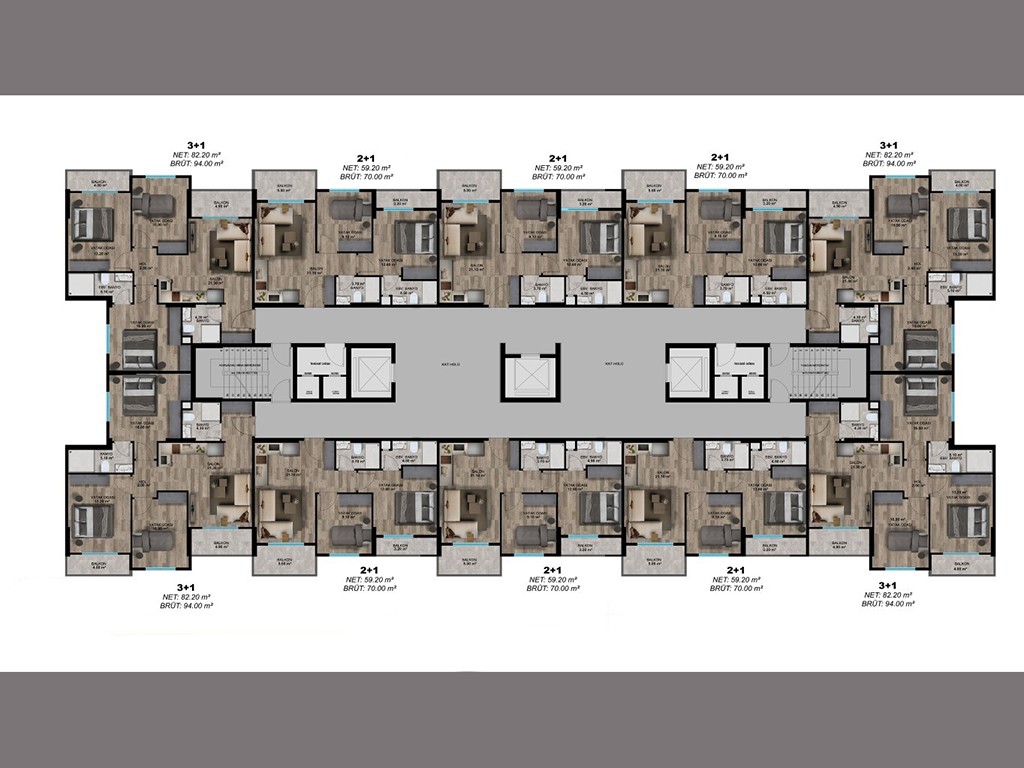 Новый уютный жилой комплекс в районе Эрдемли, апартаменты планировкой 2+1, 3+1 - Фото 14