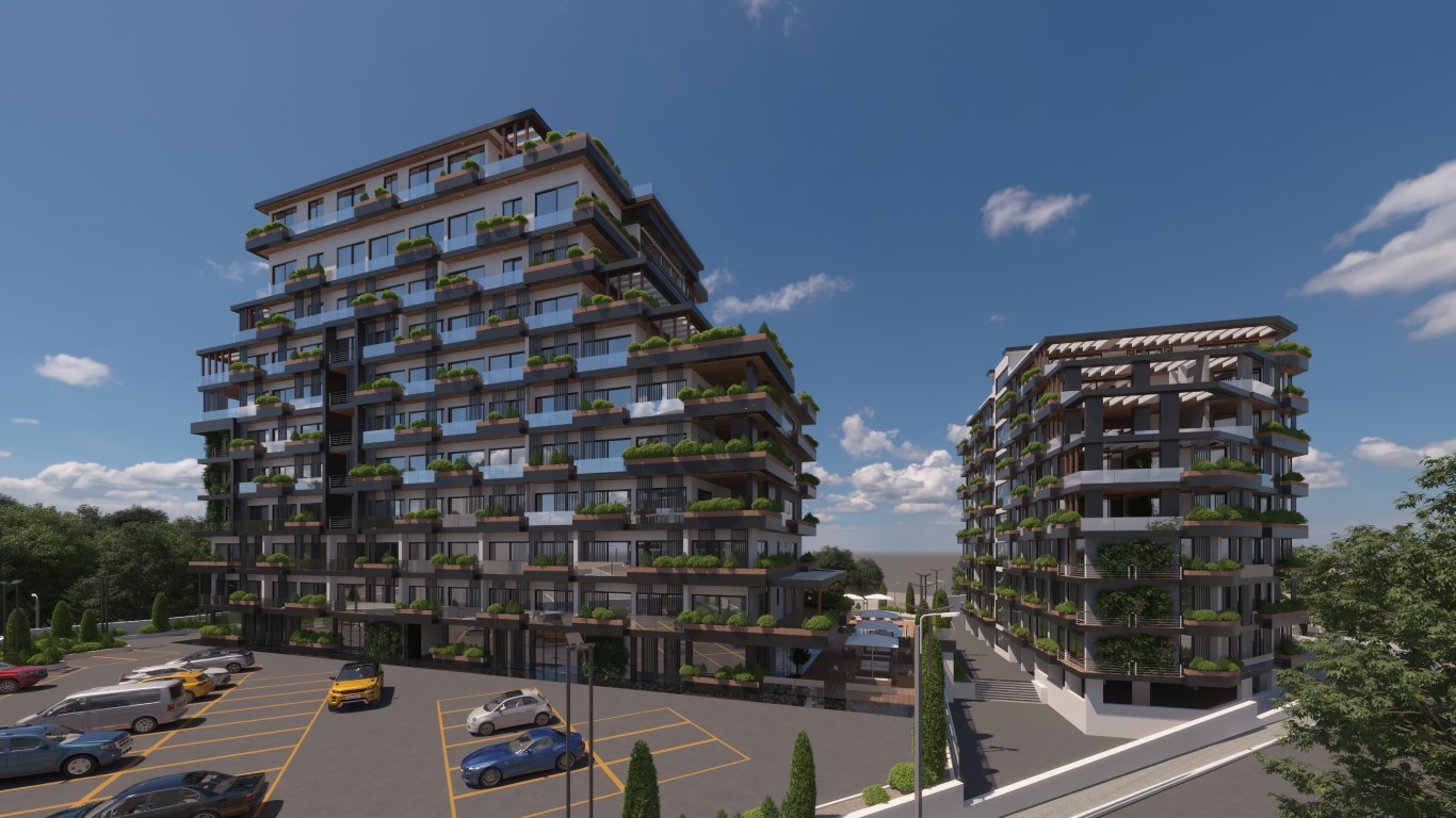 Проект в современном стиле с апартаментами планировкой 1+1, 2+1 и 3+1, Кирения - Фото 5