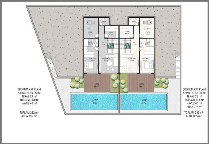Проект современных вилл премиум-класса в районе Тепе, апартаменты планировкой 4+1, 5+1, 6+1 - Фото 48
