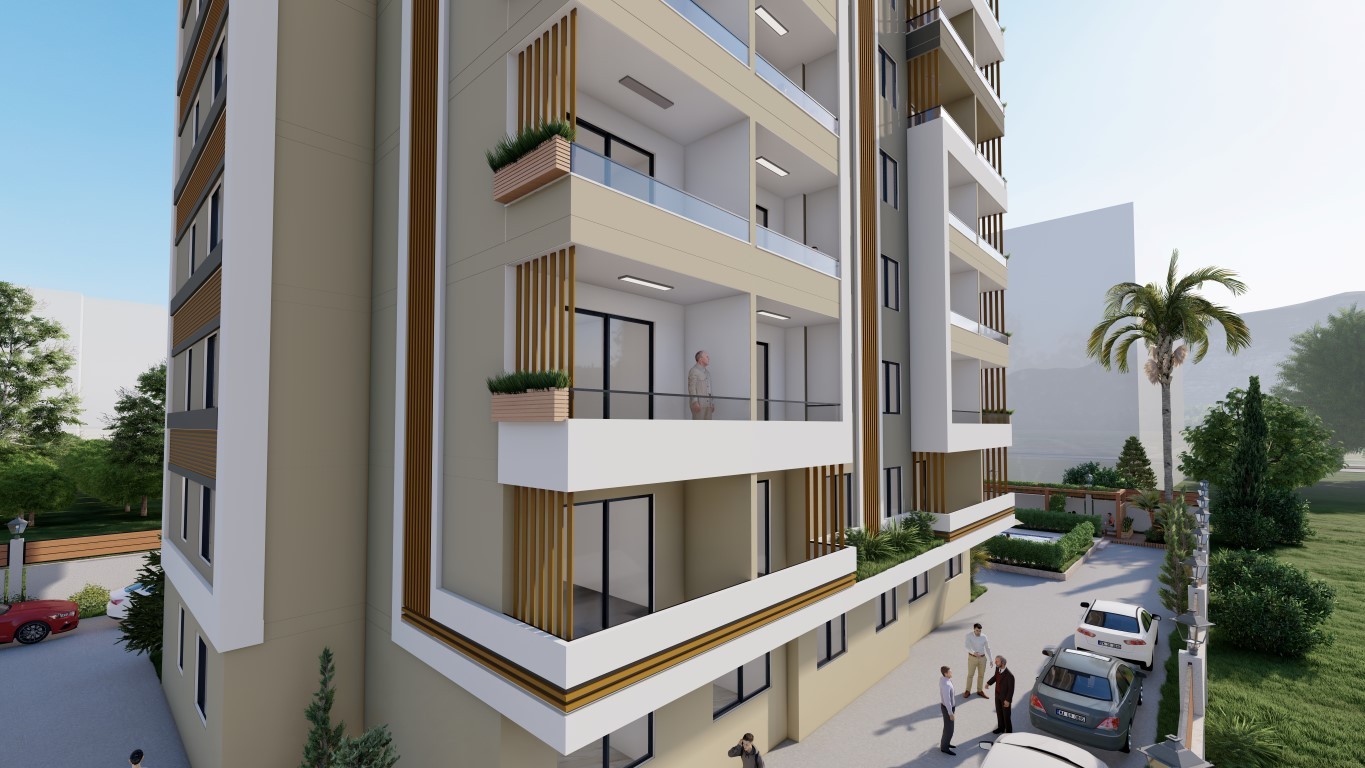Новый проект с однокомнатными (1+1) апартаментами в районе Томюк, Мерсин - Фото 4