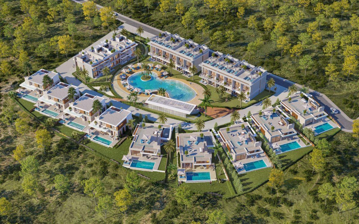 Новый проект вилл и квартир на Северном Кипре с видом на море, район Эсентепе