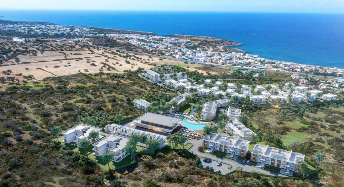 Новый современный проект на Северном Кипре, расположенный в 350 м от моря, Эсентепе