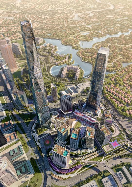 81-этажный ЖК на этапе строительства  с видом на море и город в ОАЭ, город Дубай