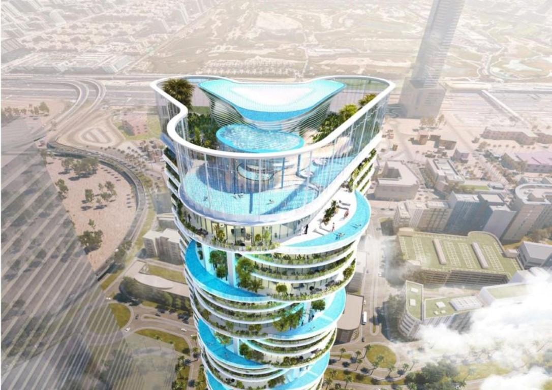 Элитный жилой комплекс Damac Casa Tower с панорамный видом на Palm Jumeirah  и горизонт Дубая – продажа в Mayalanya Group