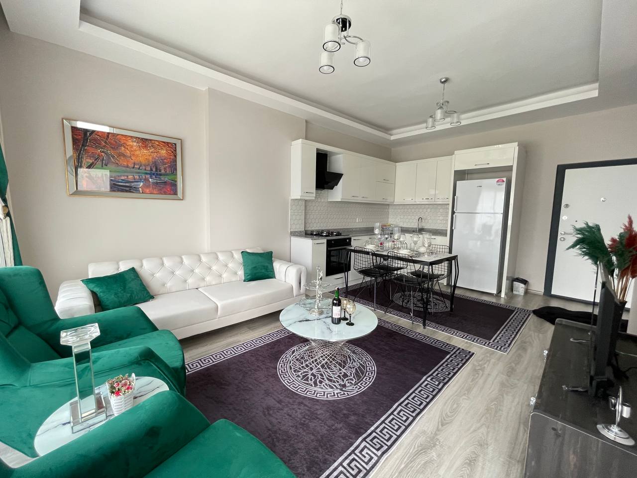Двухкомнатная меблированная квартира в районе Демирташ  - Фото 9