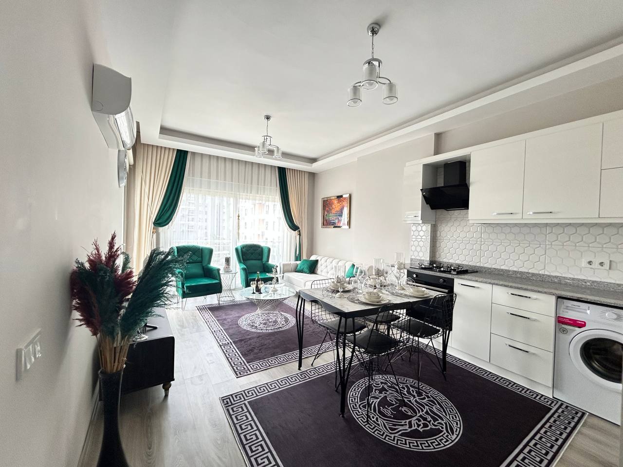 Двухкомнатная меблированная квартира в районе Демирташ  - Фото 7