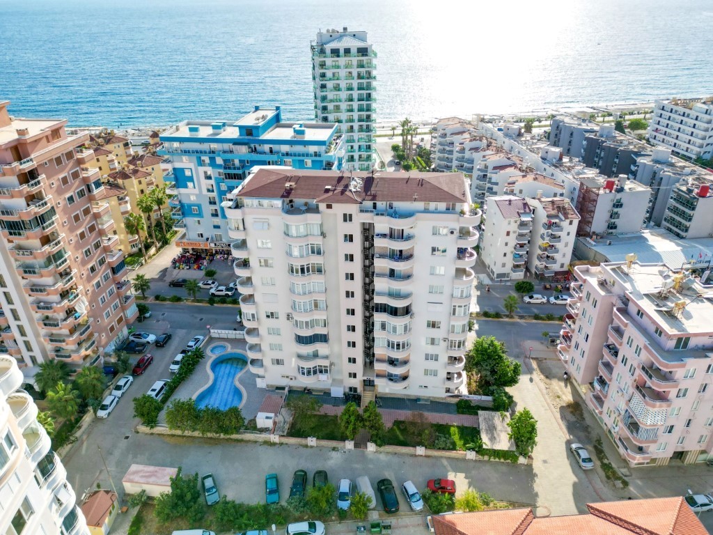 Меблированная трёхкомнатная квартира на высоком 7 этаже и видом на море, Махмутлар - Фото 20