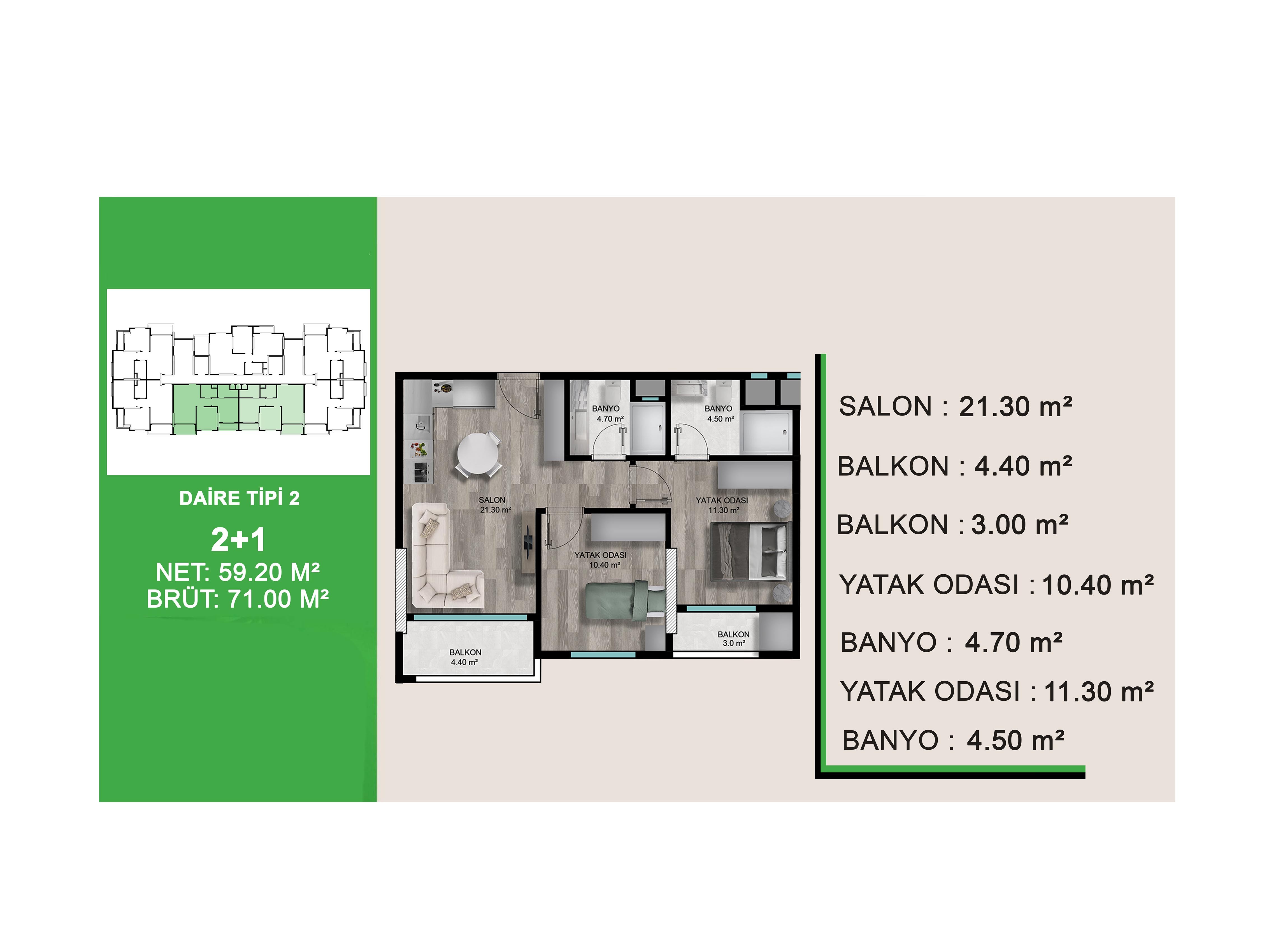 Новый жилой комплекс с апартаментами планировкой 1+1 и 2+1 в районе Мезитли - Фото 9