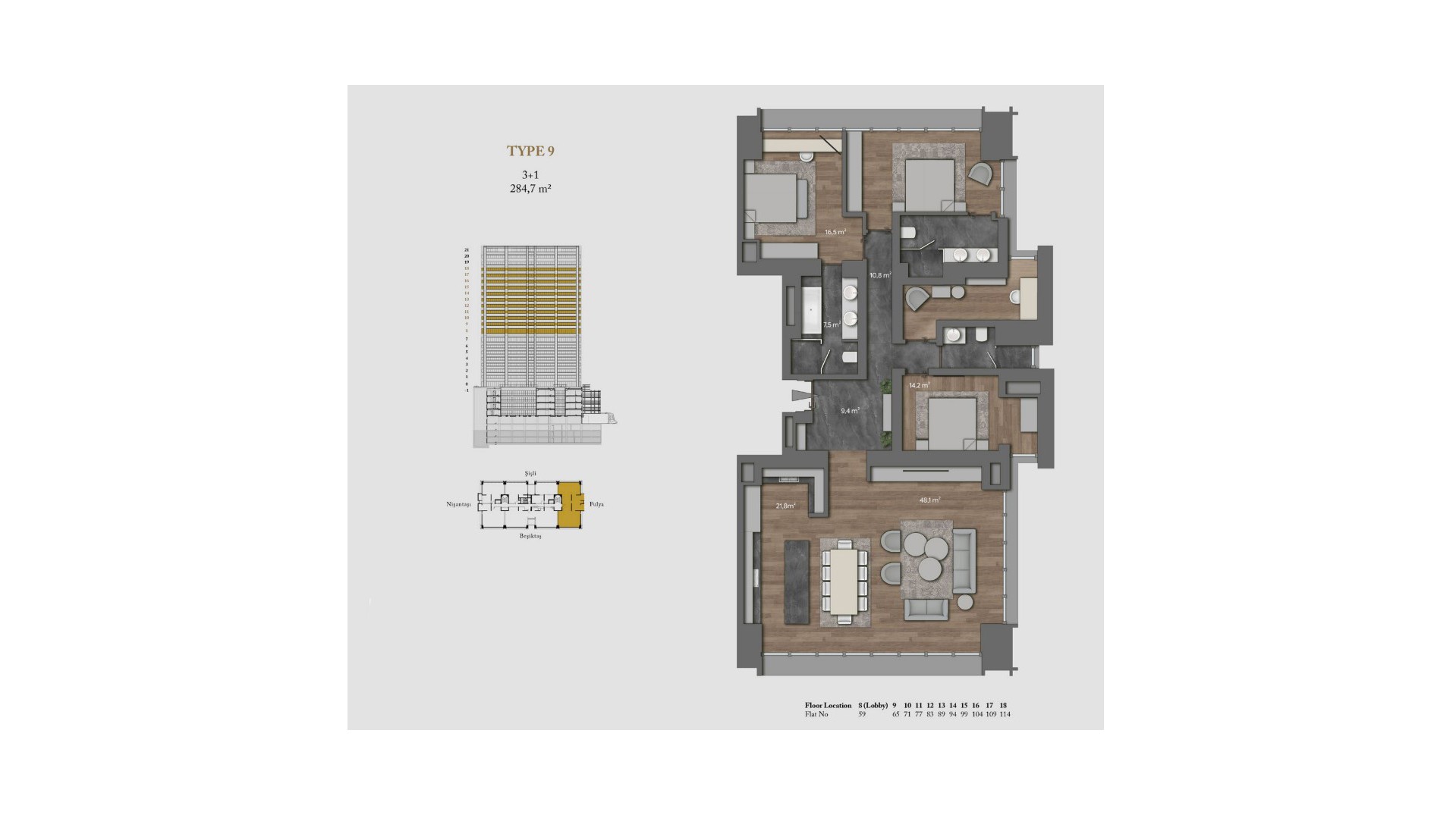 Уникальный проект Ritz-Carlton с разнообразной инфраструктурой, расположенный в одном из престижных районов Стамбула - Шишли - Фото 20