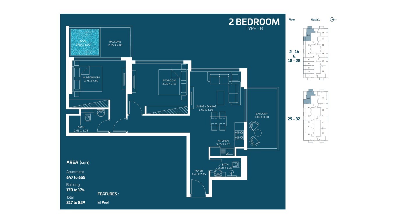 Oasiz BY DANUBE с видом на весть город, в самом сердце Dubai Silicon Oasis - Фото 24