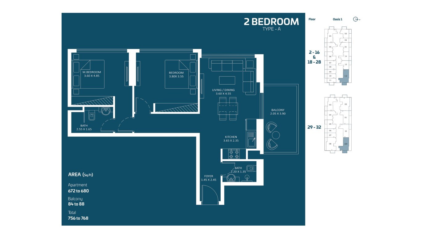 Oasiz BY DANUBE с видом на весть город, в самом сердце Dubai Silicon Oasis - Фото 23