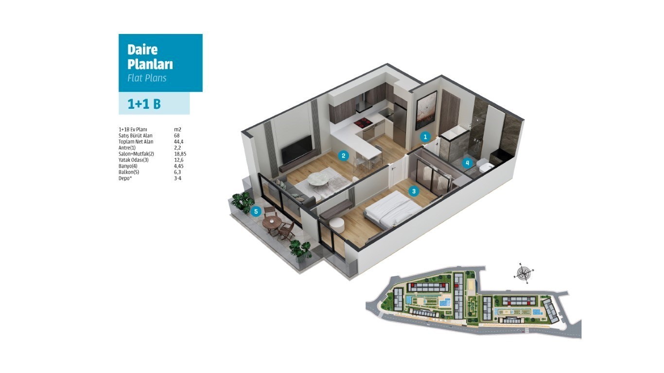 Масштабный жилой комплекс в городе Стамбул, Площадь: 60-230 м² - Фото 17