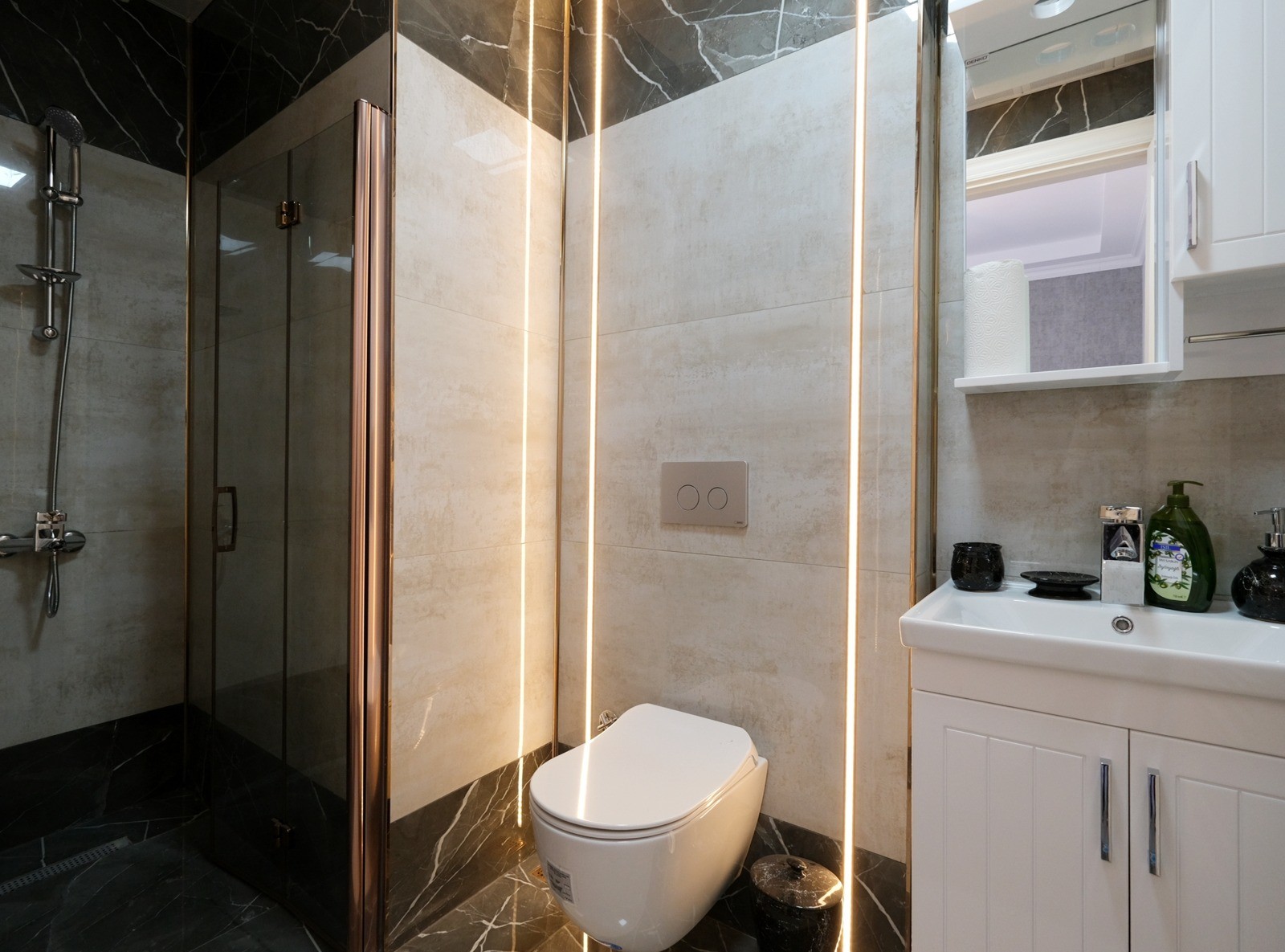 Элитные виллы 6+3 в Бююкчекмедже с панорамным видом на море. - Фото 51