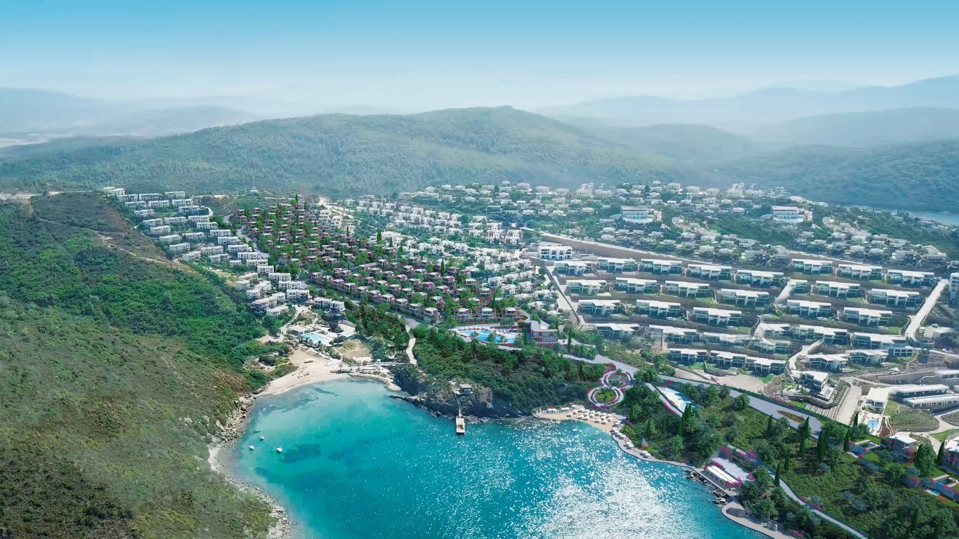 Жилой проект с виллами 4+1 (200 м²) у моря в Бодруме с панорамным видом на Эгейское побережье. - Фото 2