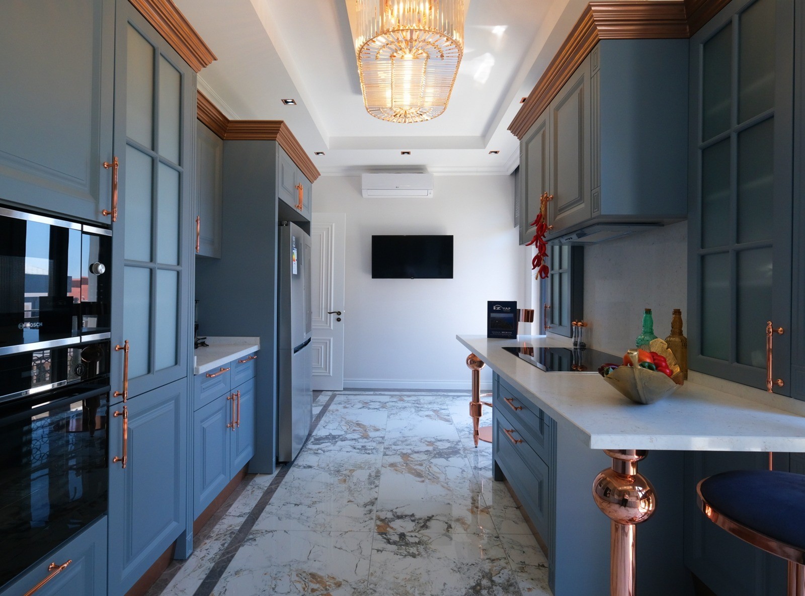 Элитные виллы 6+3 в Бююкчекмедже с панорамным видом на море. - Фото 18