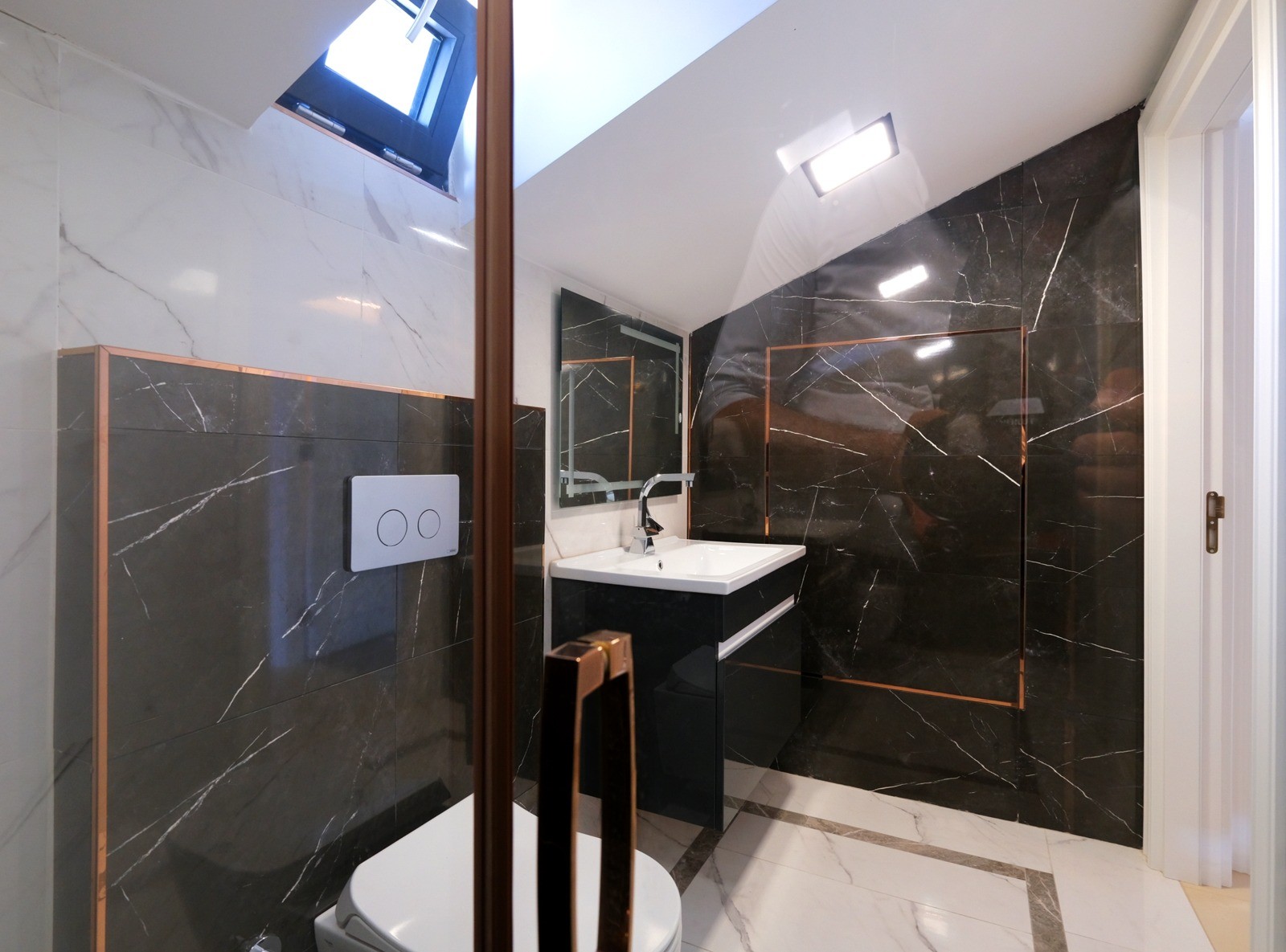 Элитные виллы 6+3 в Бююкчекмедже с панорамным видом на море. - Фото 60