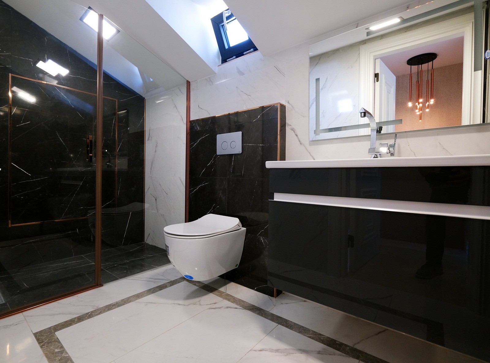 Элитные виллы 6+3 в Бююкчекмедже с панорамным видом на море. - Фото 59