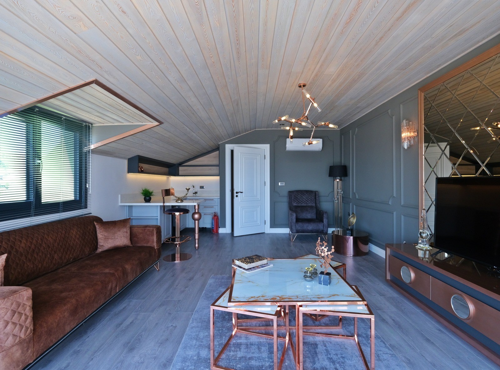 Элитные виллы 6+3 в Бююкчекмедже с панорамным видом на море. - Фото 56