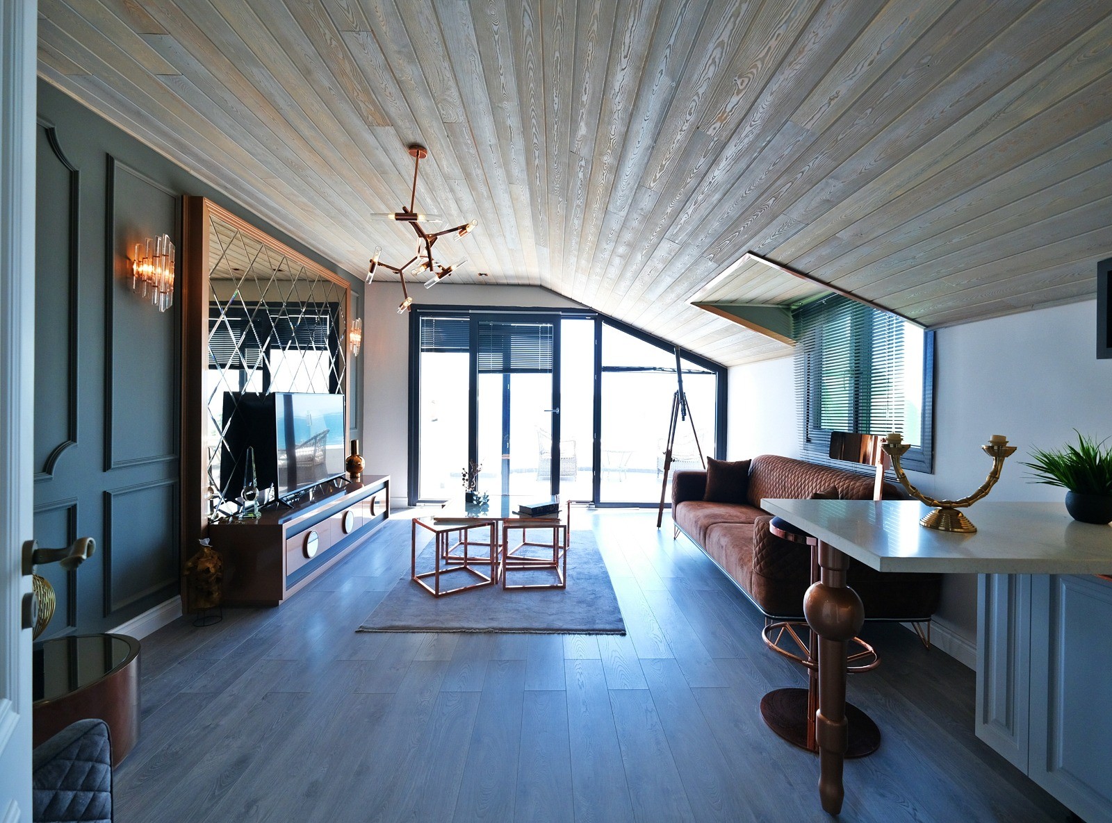 Элитные виллы 6+3 в Бююкчекмедже с панорамным видом на море. - Фото 55