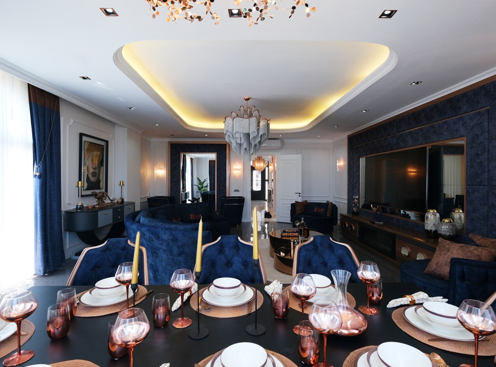 Элитные виллы 6+3 в Бююкчекмедже с панорамным видом на море. - Фото 23