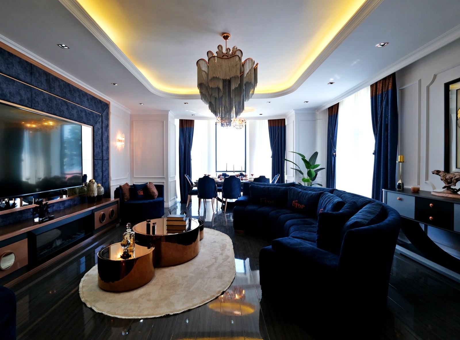 Элитные виллы 6+3 в Бююкчекмедже с панорамным видом на море. - Фото 22