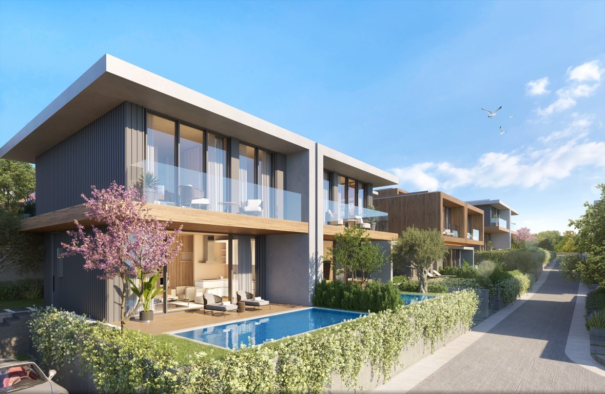 Современные виллы 3+1 и 4+1 с личным бассейном в тихом районе Бодрума. - Фото 2